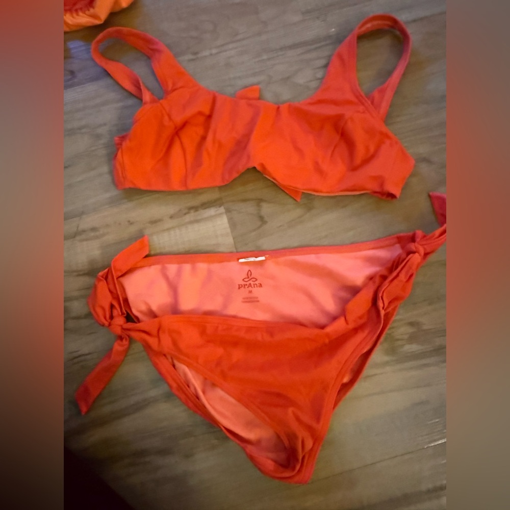 Prana Women's Orange Two-Piece Swim Bikini